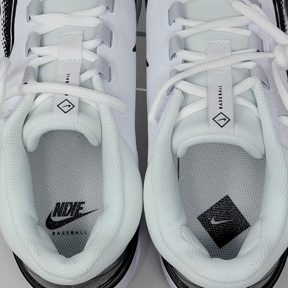 Nike Alpha Huarache Elite 4 White Black Baseball Cleats FD2745-101 Men Sz 12 New - Picture 8 of 8